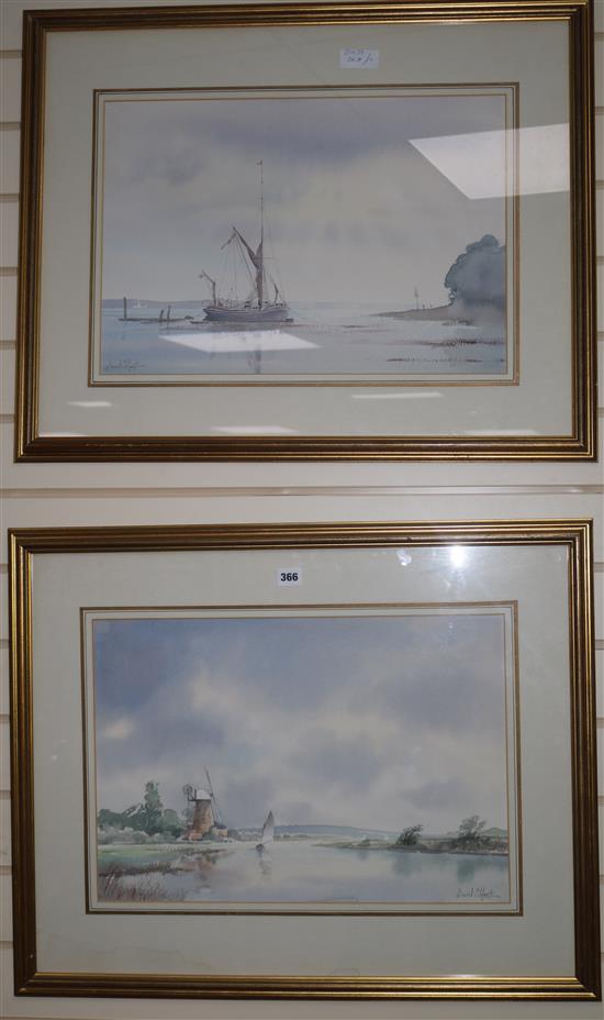 David Eddington, Norfolk Coastal scenes 37 x 54cm